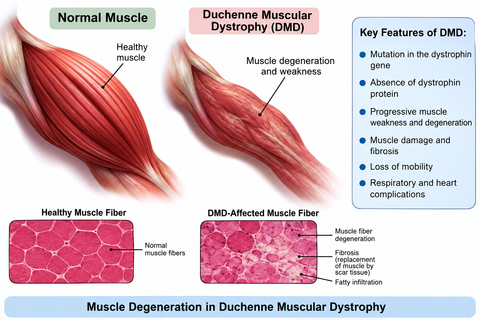 Muscle Degeneration in Duchenne Muscular Dystrophy